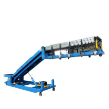 Adjustable portable non-slip rubber belt portable conveyor system for truck unloading